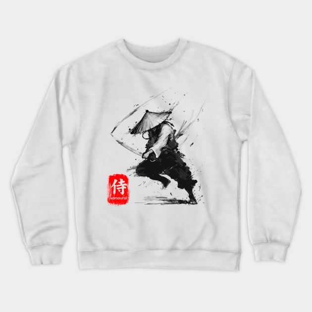 Samourai Ink Crewneck Sweatshirt by Meca-artwork